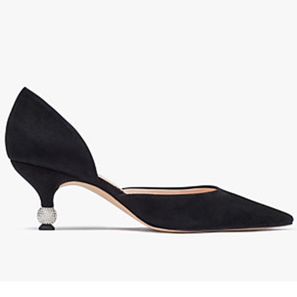 kate spade Shoes - Kate Spade Delilah Pave crystal embellished heel pumps kitten 7.5 BRAND NEW NIB